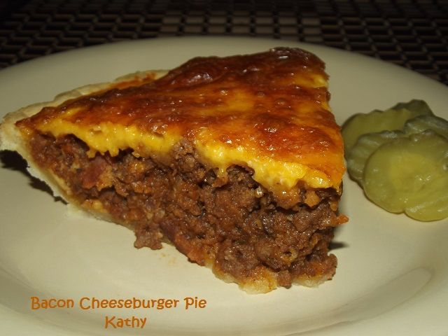 Bacon Cheeseburger Pie Kathy S Kitchen